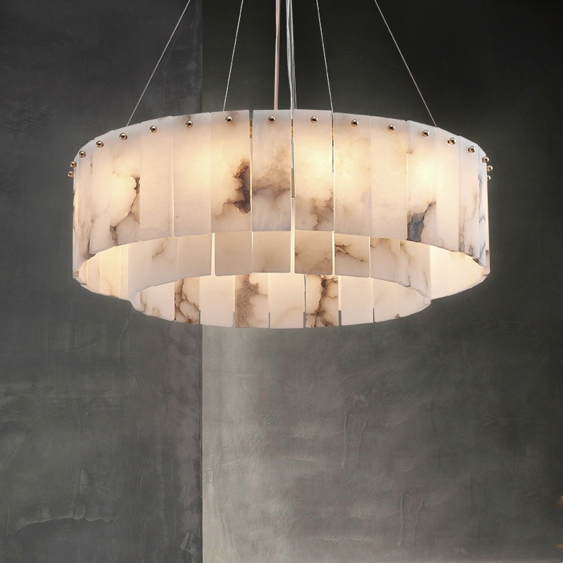 G9 Modern All Copper Marble Pendant Lamp - 图片 2