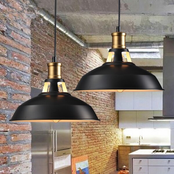 E27 White Black Iron Pendant Light - 图片 2