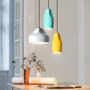 E27 Red Yellow Blue Aluminum Pendant Light