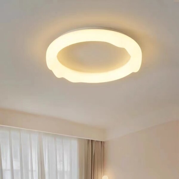 Matt White Iron Round Pendant Light - 图片 2