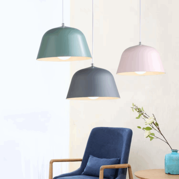 Pink Green Gray Black White Yellow Pendant Lamp - 图片 2