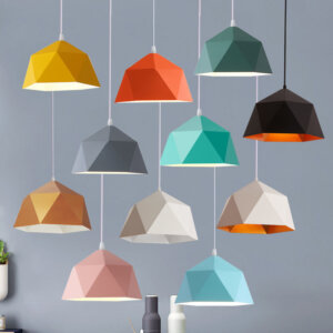 Colorful Polygon Shade Pendant Lamp