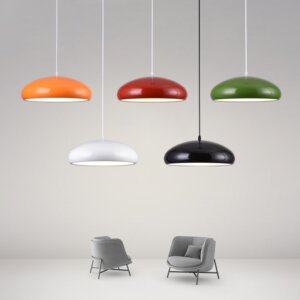 Simple Colorful Semicircle Pendant Light