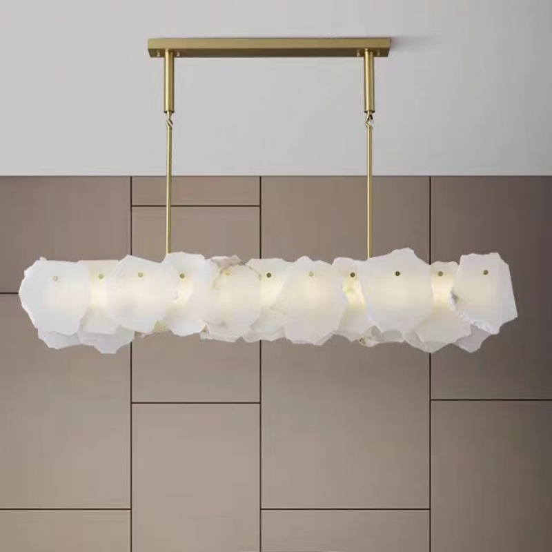 French Marble Copper Pendant Light - 图片 3