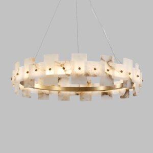 D60/80cm Bronze Copper Alabaster Pendant Light