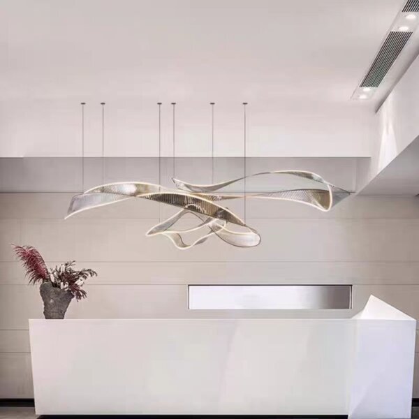 Acrylic Ribbon Hardware LED Pendant Lamp - 图片 3