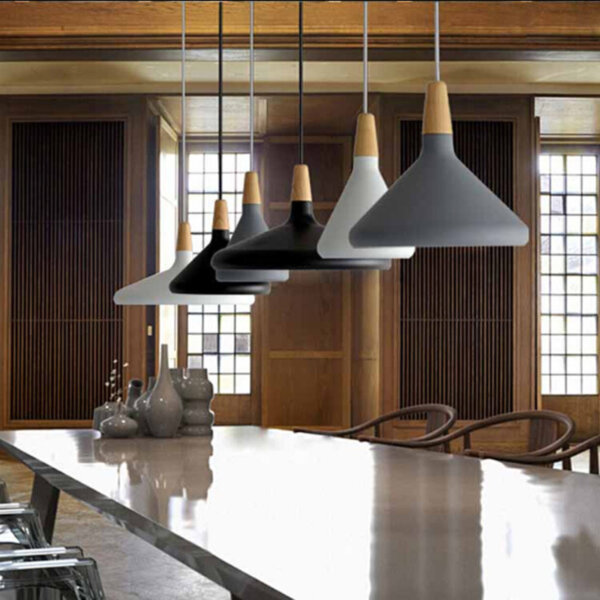 Gold Silver White Gray Pendant Lamp - 图片 3