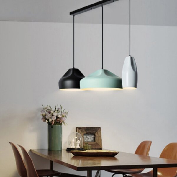E27 Red Yellow Blue Aluminum Pendant Light - 图片 3