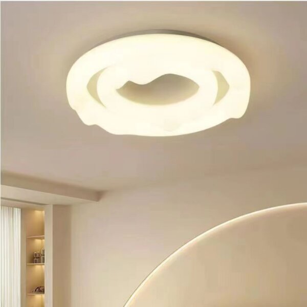 Matt White Iron Round Pendant Light - 图片 3