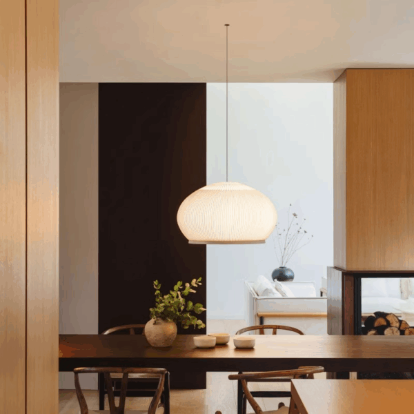 Beige Woven Fabric PE Pendant Light - 图片 3