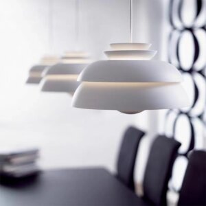 D32cm White Aluminum Pendant Lamp