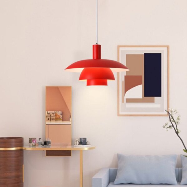 D30cm Black White Red Pink Pendant Lamp - 图片 3