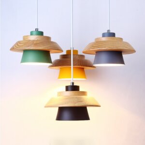 Retro Metal Wood Pendant Light