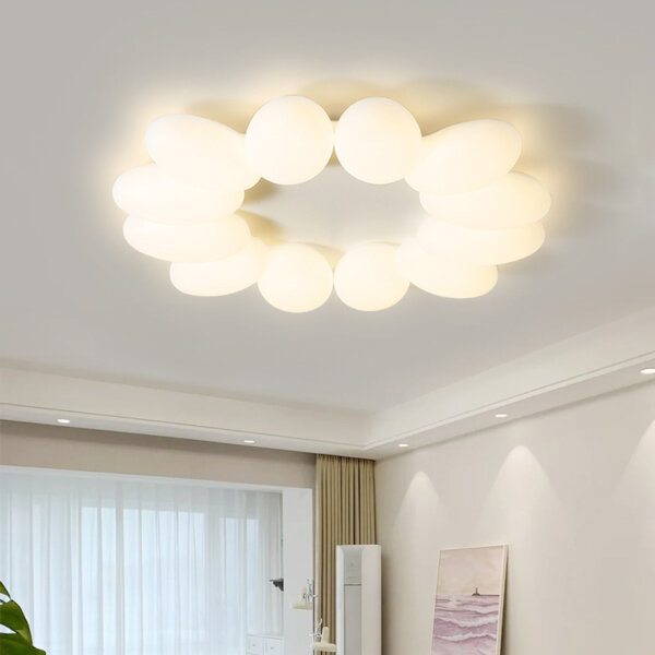White Flower Iron PE Pendant Light - 图片 3