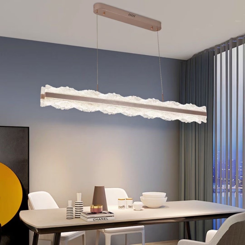 Acrylic Leaf Round LED Pendant Lamp - 图片 4