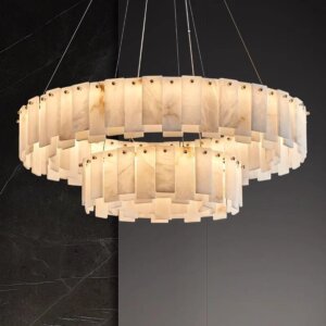 10-28 Heads G9 Marble Copper Pendant Lamp