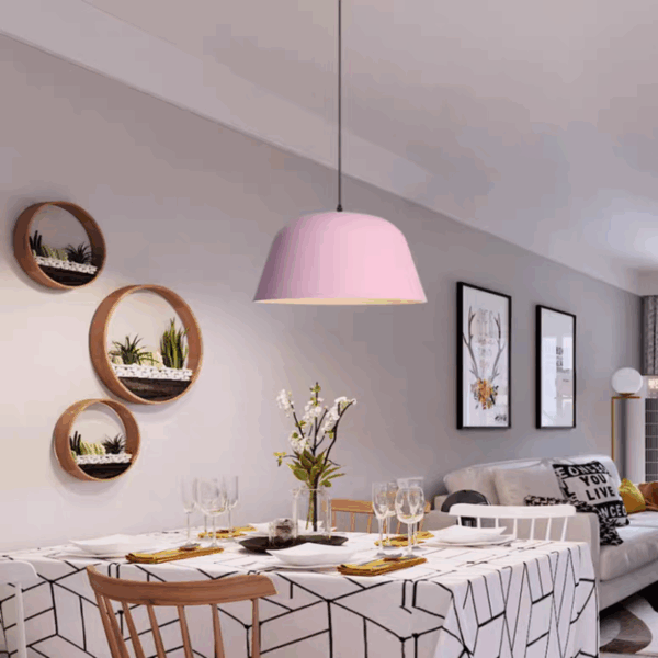 Pink Green Gray Black White Yellow Pendant Lamp - 图片 4