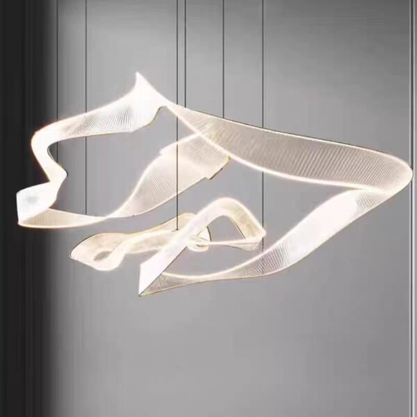 Acrylic Ribbon Hardware LED Pendant Lamp - 图片 4