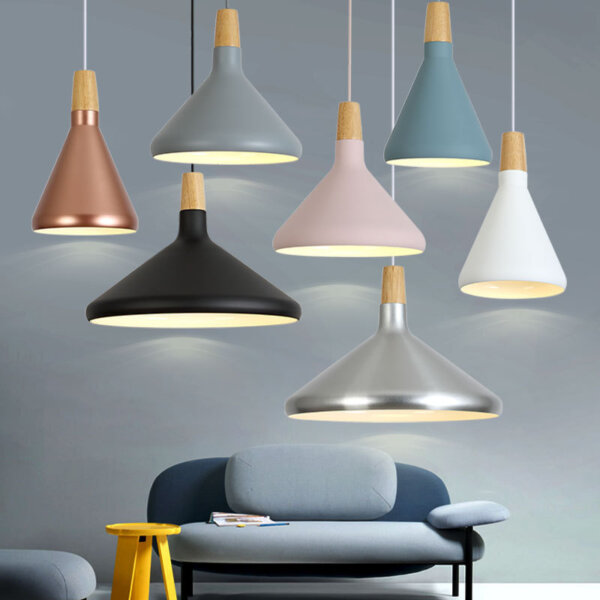 Gold Silver White Gray Pendant Lamp - 图片 4