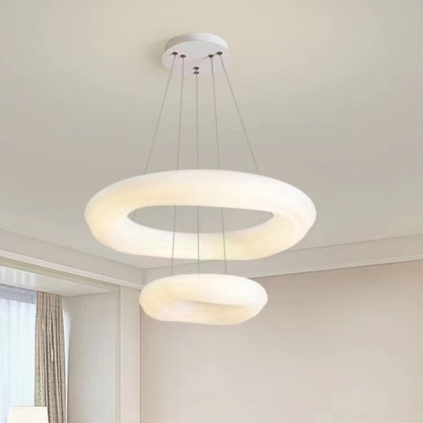 Iron PE Ring Round Pendant Light - 图片 4