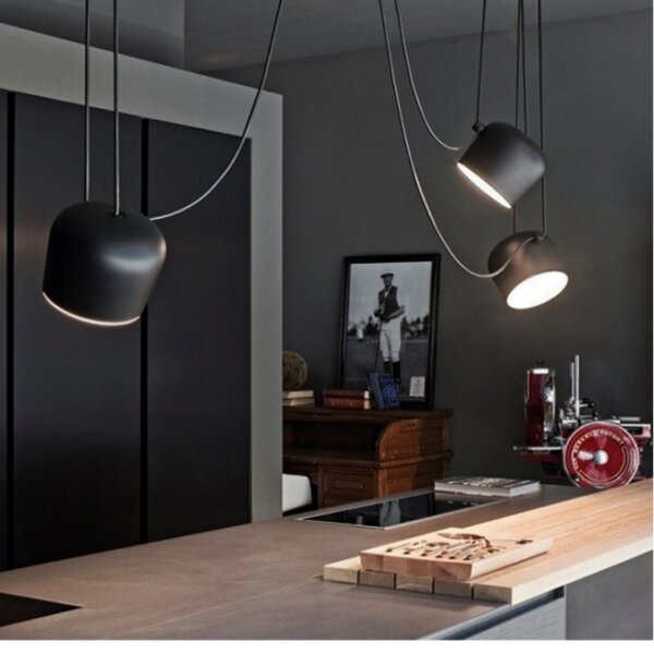 D28/30cm White Black Pendant Lamp - 图片 4