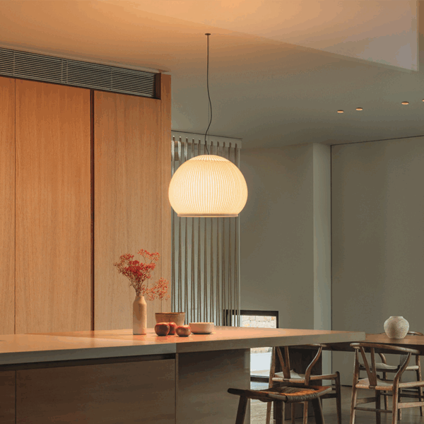 Beige Woven Fabric PE Pendant Light - 图片 4