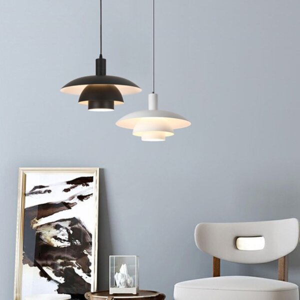 D30cm Black White Red Pink Pendant Lamp - 图片 4