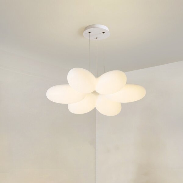 White Flower Iron PE Pendant Light - 图片 4