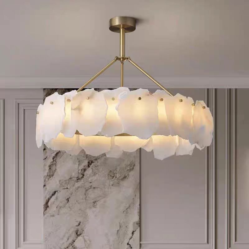 French Marble Copper Pendant Light - 图片 5
