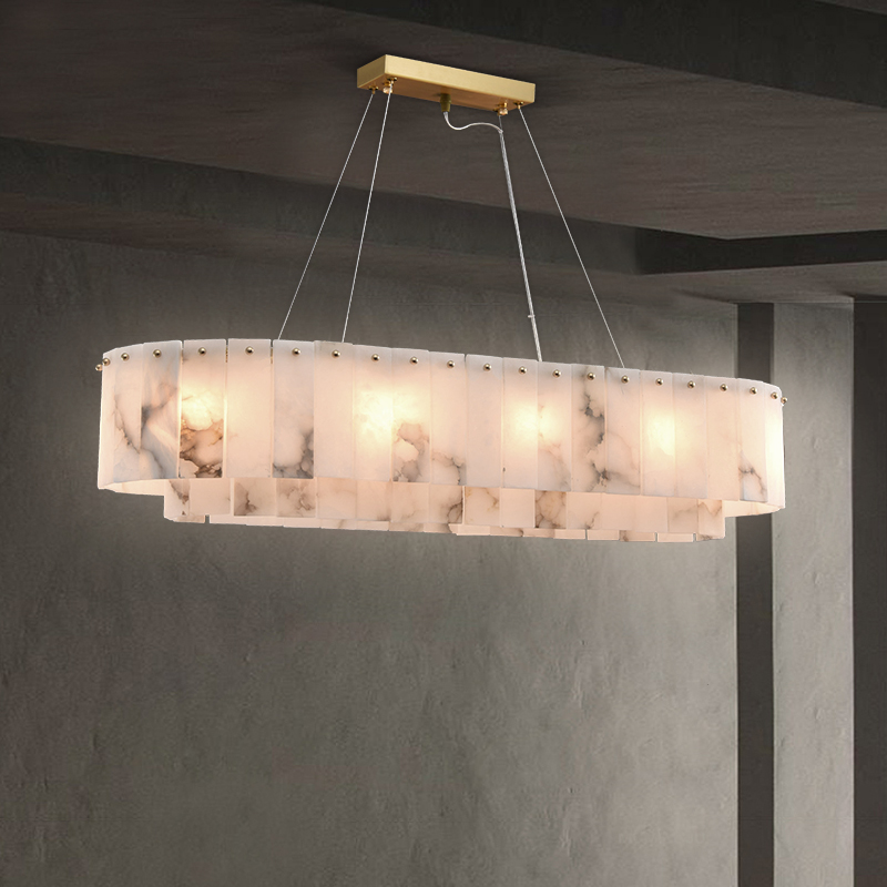 G9 Modern All Copper Marble Pendant Lamp - 图片 5