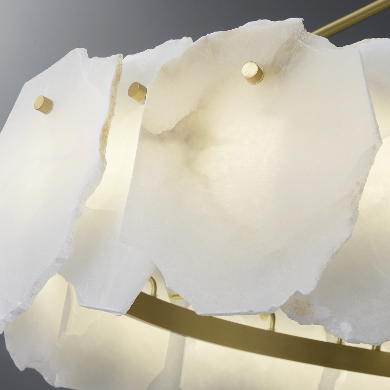 French Marble Copper Pendant Light - 图片 6