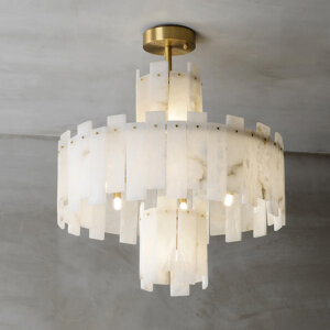 6-24 Heads Copper Alabaster Pendant Lamp