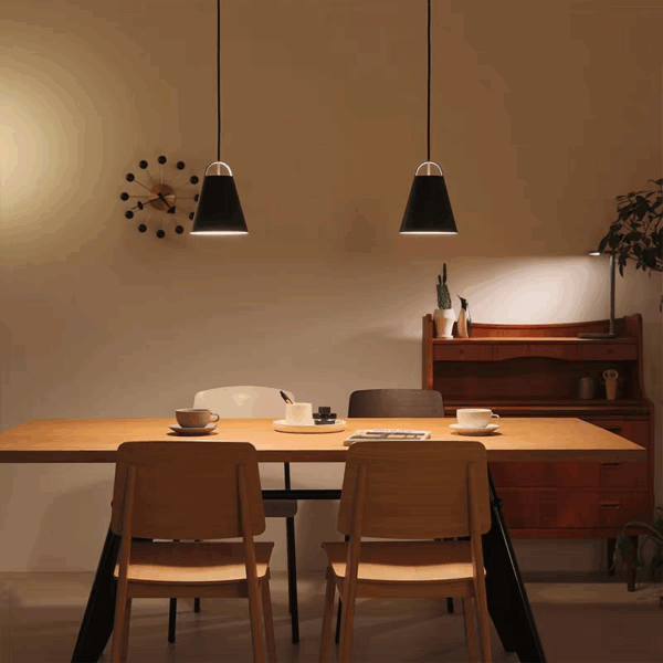 D30cm Cone Black White Pendant Lamp - 图片 5