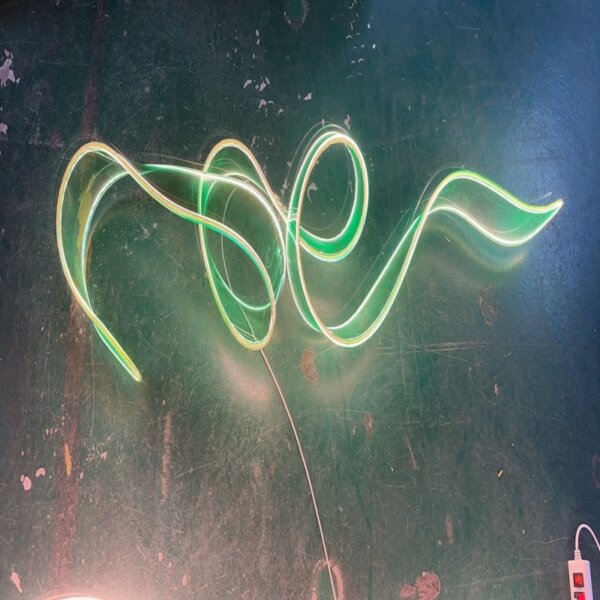 Cyan Brown Colorful Wave Acrylic Pendant Lamp - 图片 5