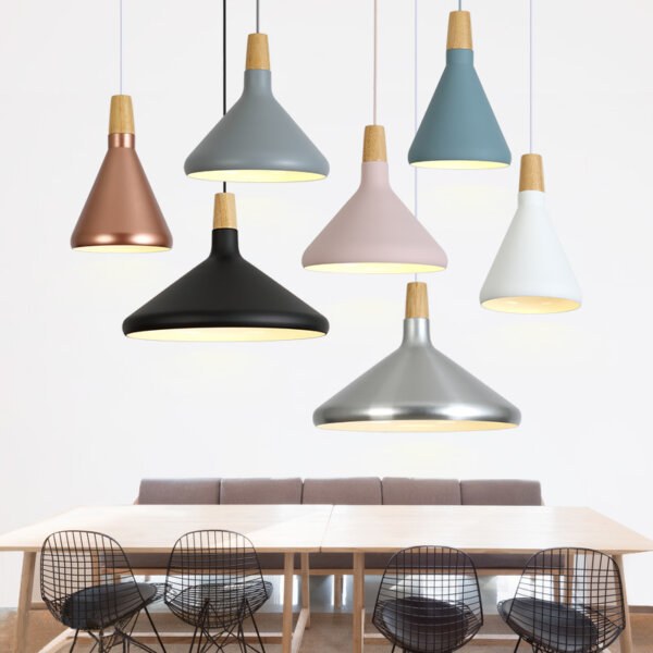 Gold Silver White Gray Pendant Lamp - 图片 5