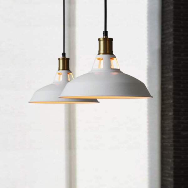 E27 White Black Iron Pendant Light - 图片 5