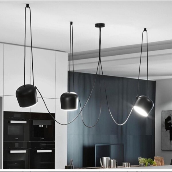 D28/30cm White Black Pendant Lamp - 图片 5