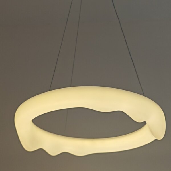 Matt White Iron Round Pendant Light - 图片 5