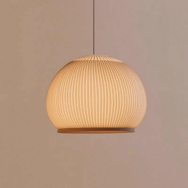Beige Woven Fabric PE Pendant Light - 图片 5