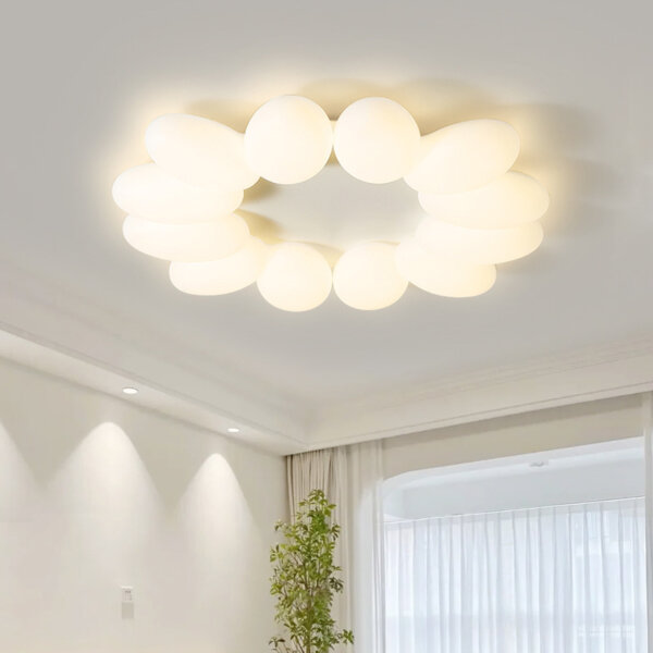 White Flower Iron PE Pendant Light - 图片 5