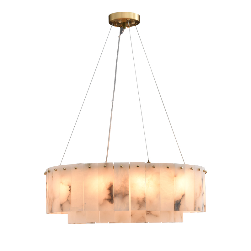 G9 Modern All Copper Marble Pendant Lamp - 图片 6