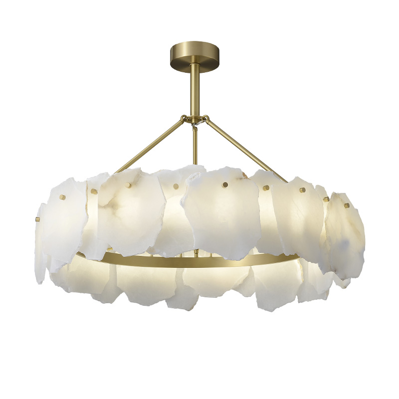 French Marble Copper Pendant Light - 图片 7