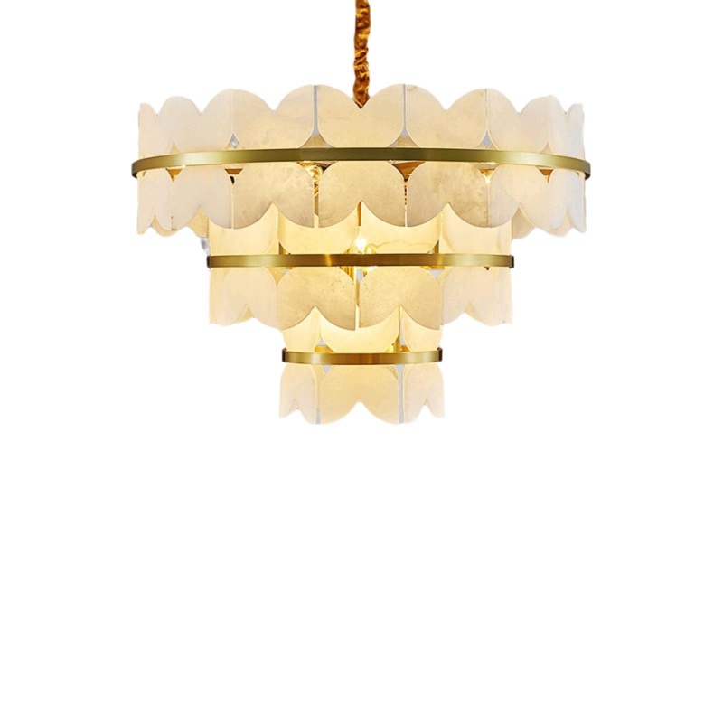 Gold Alabaster Marble Pendant Light - 图片 6