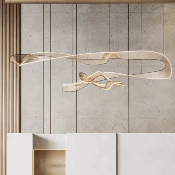 Acrylic Ribbon Hardware LED Pendant Lamp - 图片 6