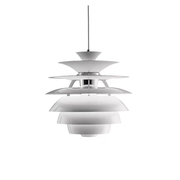 D40cm White Metal Pendant Light - 图片 6