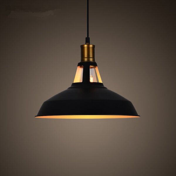 E27 White Black Iron Pendant Light - 图片 6