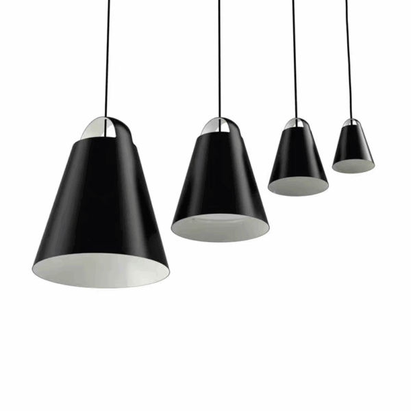 D30cm Cone Black White Pendant Lamp - 图片 6