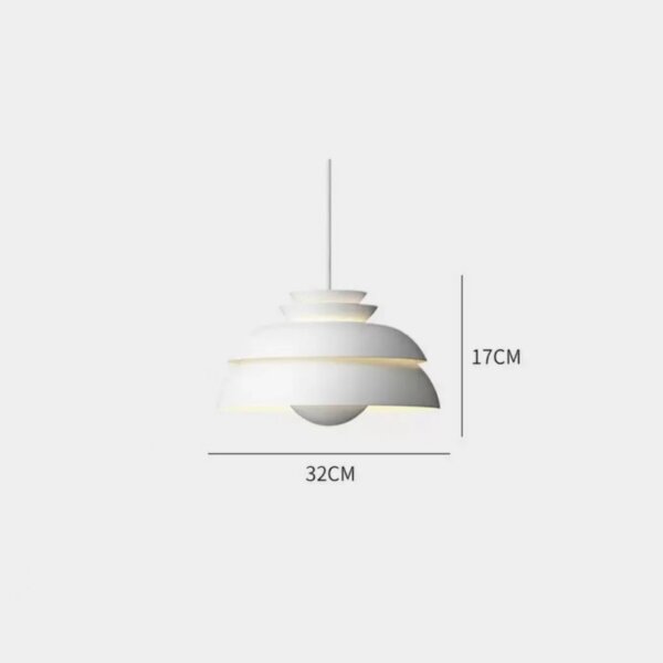D32cm White Aluminum Pendant Lamp - 图片 5