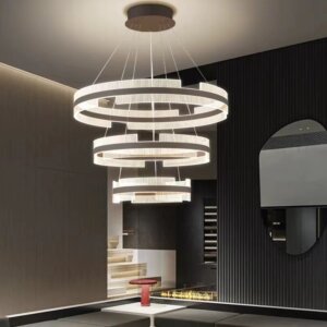 Black Transparent Ring Acrylic Pendant Lamp