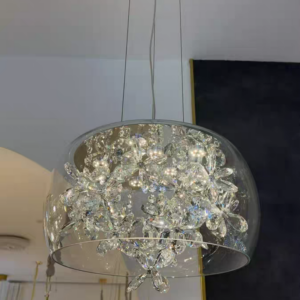 Transparent Glass Crystal Pendant Lamp